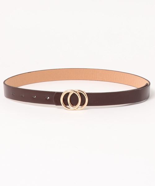 one way（ワンウェイ）の「ダブルリングベルト（ベルト・レディース・ホワイト系その他/ライトブラウン/ブラック・FREE）」の3枚目の写真