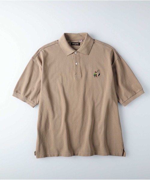 RAG MACHINE（ラグマシーン）の「【RAG MACHINE】ＢＩＧポロシャツ（ポロシャツ・メンズ・パープル/ベージュ/ホワイト/ブラック/グリーン/ネイビー・M/L/XL）」の3枚目の写真