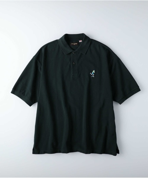 RAG MACHINE（ラグマシーン）の「【RAG MACHINE】ＢＩＧポロシャツ（ポロシャツ・メンズ・パープル/ベージュ/ホワイト/ブラック/グリーン/ネイビー・M/L/XL）」の4枚目の写真