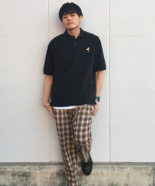 RAG MACHINE（ラグマシーン）の「【RAG MACHINE】ＢＩＧポロシャツ（ポロシャツ・メンズ・パープル/ベージュ/ホワイト/ブラック/グリーン/ネイビー・M/L/XL）」の2枚目の写真