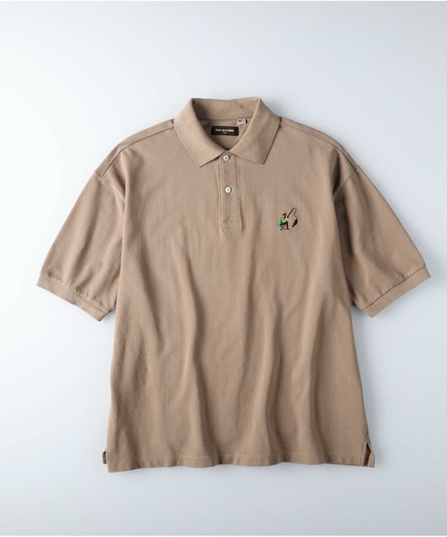 RAG MACHINE（ラグマシーン）の「【RAG MACHINE】ＢＩＧポロシャツ（ポロシャツ・メンズ・パープル/ベージュ/ホワイト/ブラック/グリーン/ネイビー・M/L/XL）」の8枚目の写真