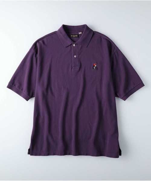 RAG MACHINE（ラグマシーン）の「【RAG MACHINE】ＢＩＧポロシャツ（ポロシャツ・メンズ・パープル/ベージュ/ホワイト/ブラック/グリーン/ネイビー・M/L/XL）」の9枚目の写真