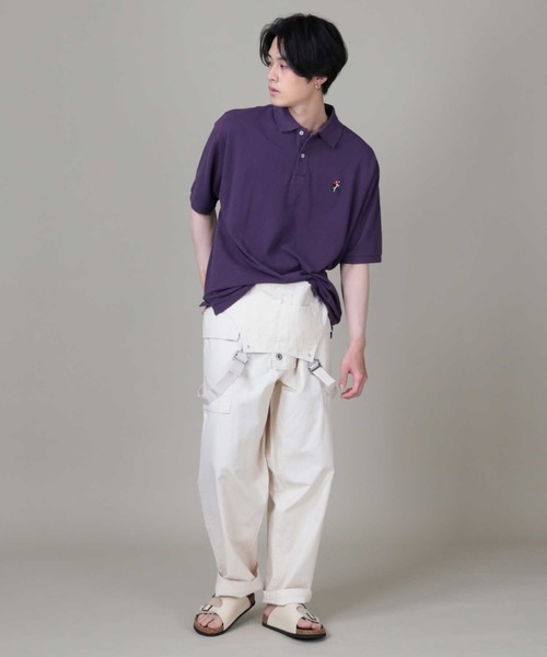 RAG MACHINE（ラグマシーン）の「【RAG MACHINE】ＢＩＧポロシャツ（ポロシャツ・メンズ・パープル/ベージュ/ホワイト/ブラック/グリーン/ネイビー・M/L/XL）」の18枚目の写真