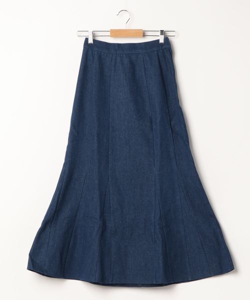 KOBE LETTUCE（コウベレタス）の「デニムマーメイドスカート（スカート・レディース・ライトブルー/オフホワイト/インディゴブルー/ブルー・FREE）」の12枚目の写真