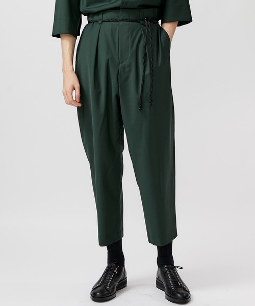 ETHOSENS（エトセンス）の「【ETHOSENS】EX.Wide PT（スラックス・メンズ・ブラック/グリーン/ワインレッド・1/2）」の3枚目の写真