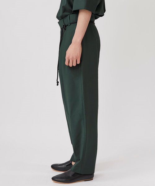 ETHOSENS（エトセンス）の「【ETHOSENS】EX.Wide PT（スラックス・メンズ・ブラック/グリーン/ワインレッド・1/2）」の4枚目の写真