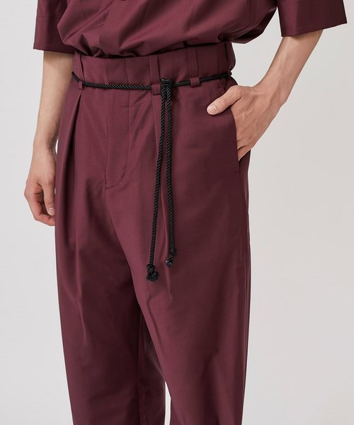 ETHOSENS（エトセンス）の「【ETHOSENS】EX.Wide PT（スラックス・メンズ・ブラック/グリーン/ワインレッド・1/2）」の13枚目の写真