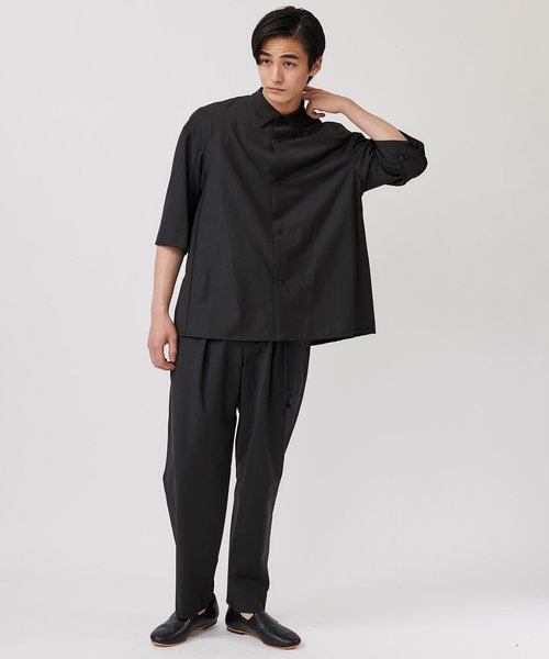 ETHOSENS（エトセンス）の「【ETHOSENS】EX.Wide PT（スラックス・メンズ・ブラック/グリーン/ワインレッド・1/2）」の9枚目の写真