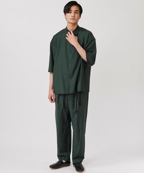 ETHOSENS（エトセンス）の「【ETHOSENS】EX.Wide PT（スラックス・メンズ・ブラック/グリーン/ワインレッド・1/2）」の7枚目の写真