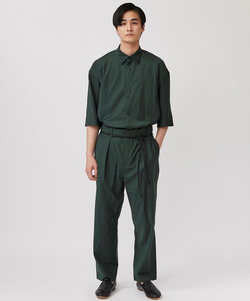 ETHOSENS（エトセンス）の「【ETHOSENS】EX.Wide PT（スラックス・メンズ・ブラック/グリーン/ワインレッド・1/2）」の10枚目の写真