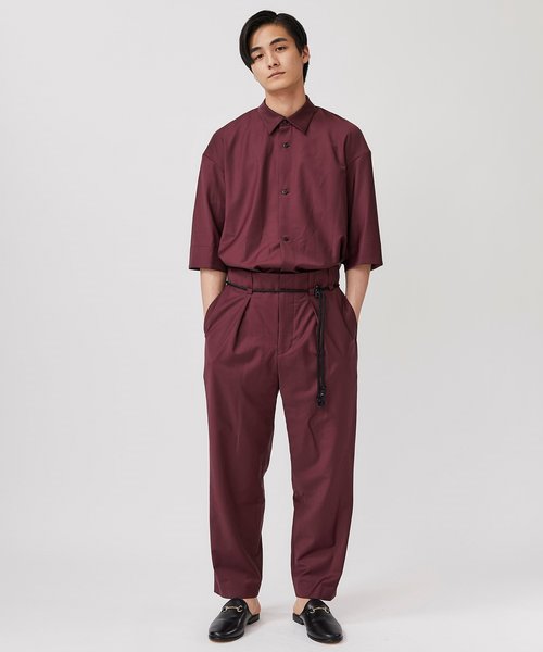 ETHOSENS（エトセンス）の「【ETHOSENS】EX.Wide PT（スラックス・メンズ・ブラック/グリーン/ワインレッド・1/2）」の21枚目の写真