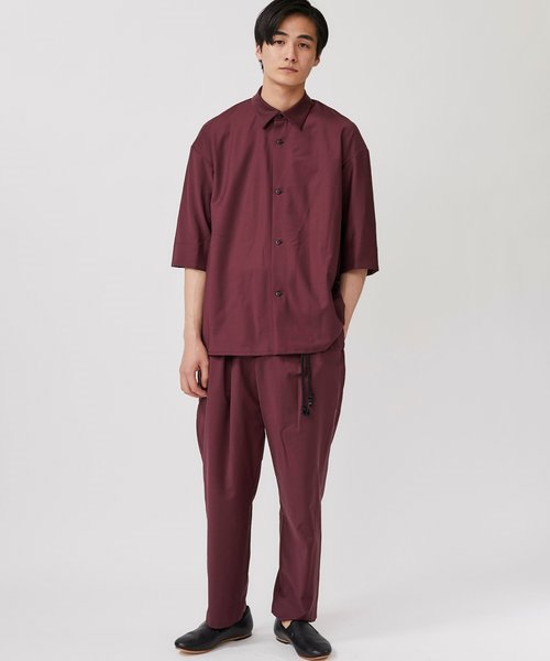 ETHOSENS（エトセンス）の「【ETHOSENS】EX.Wide PT（スラックス・メンズ・ブラック/グリーン/ワインレッド・1/2）」の8枚目の写真