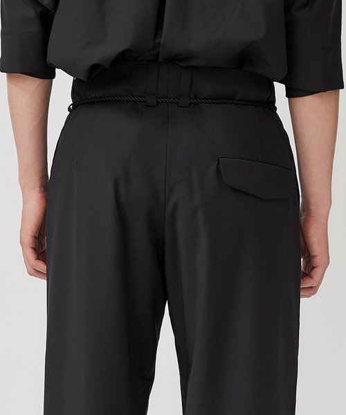 ETHOSENS（エトセンス）の「【ETHOSENS】EX.Wide PT（スラックス・メンズ・ブラック/グリーン/ワインレッド・1/2）」の6枚目の写真