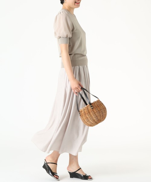 Tiara(ティアラ)の「チュールコンビニット(ニット/セーター・レディース・ホワイト/ブラック/ミント/グレー系その他・FREE)」の4枚目の写真