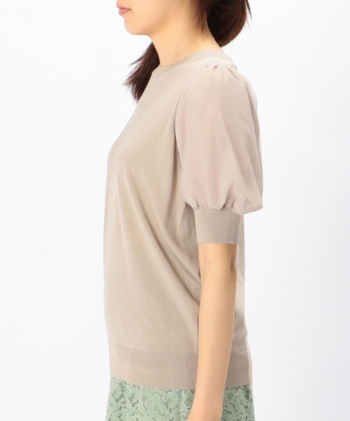 Tiara(ティアラ)の「チュールコンビニット(ニット/セーター・レディース・ホワイト/ブラック/ミント/グレー系その他・FREE)」の5枚目の写真