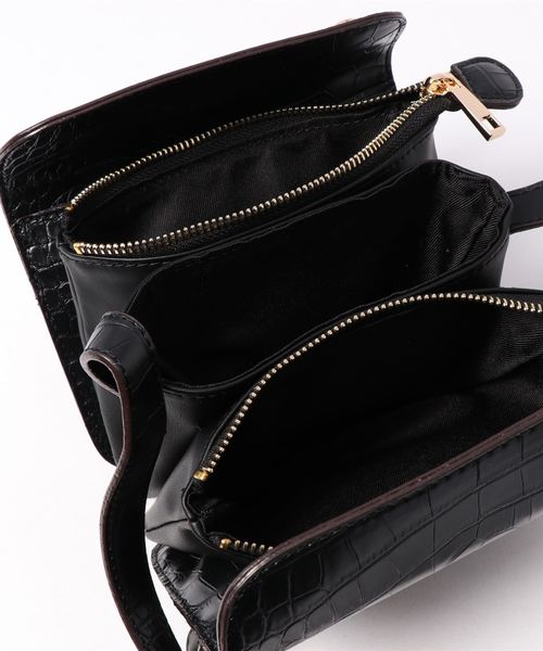 INTERPLANET（インタープラネット）の「スクエアーBAG（ショルダーバッグ・レディース・ベージュ/ブラック・フリー）」の5枚目の写真