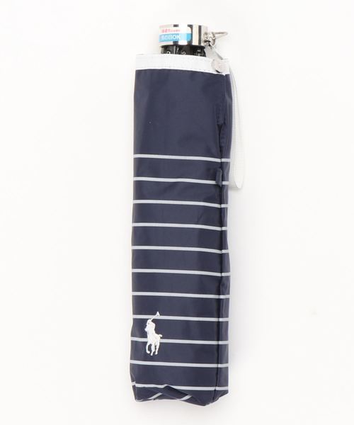 Ralph Polo 晴雨兼用折りたたみ傘 ボーダー 折りたたみ傘 Polo Ralph Lauren ポロラルフローレン のファッション