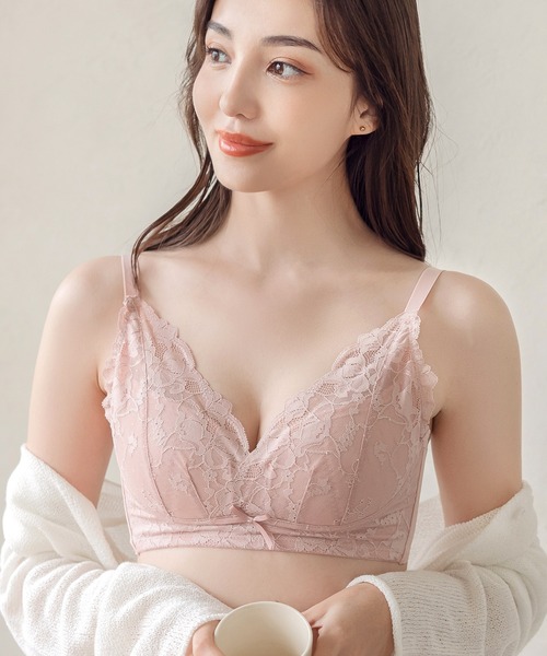 tu-hacci（ツーハッチ）の「夜朝オールインワン「24H使えるナイトブラ」ロジエレースブラジャー【ブラジャー単品】（ナイトブラ・レディース・ブラック/ワイン/ピンク/ラベンダー/ライトグレー/ネイビー/グレイッシュブルー/スモークピンク/グレイッシュベージュ/ライトブルー/ライトカーキ・C70/XXX-LARGE/LG/MG/M/SG/XXL/L/XL/S/85L/70M/70L/65L/75M/80L/65M/75L/90L）」の10枚目の写真