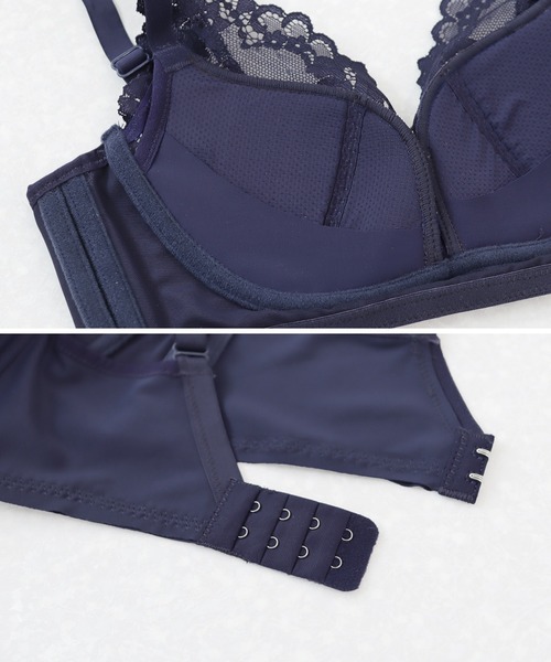 tu-hacci（ツーハッチ）の「夜朝オールインワン「24H使えるナイトブラ」ロジエレースブラジャー【ブラジャー単品】（ナイトブラ・レディース・ブラック/ワイン/ピンク/ラベンダー/ライトグレー/ネイビー/グレイッシュブルー/スモークピンク/グレイッシュベージュ/ライトブルー/ライトカーキ・C70/XXX-LARGE/LG/MG/M/SG/XXL/L/XL/S/85L/70M/70L/65L/75M/80L/65M/75L/90L）」の12枚目の写真