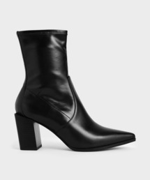 CHARLES & KEITH | スタックドヒール アンクルブーツ / Stacked Heel Ankle Boots(ブーツ)
