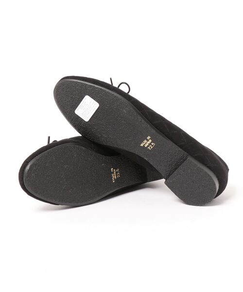 JELLY BEANS（ジェリービーンズ）の「インナーファーバレエシューズ【Made in Japan】(112-26014)JELLY BEANS(ジェリービーンズ)（バレエシューズ・レディース・ブラック/レオパード/カーキ/キャメル・24/23.5/24.5/22.5/23）」の5枚目の写真