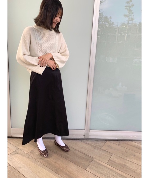 JELLY BEANS（ジェリービーンズ）の「インナーファーバレエシューズ【Made in Japan】(112-26014)JELLY BEANS(ジェリービーンズ)（バレエシューズ・レディース・ブラック/レオパード/カーキ/キャメル・24/23.5/24.5/22.5/23）」の12枚目の写真