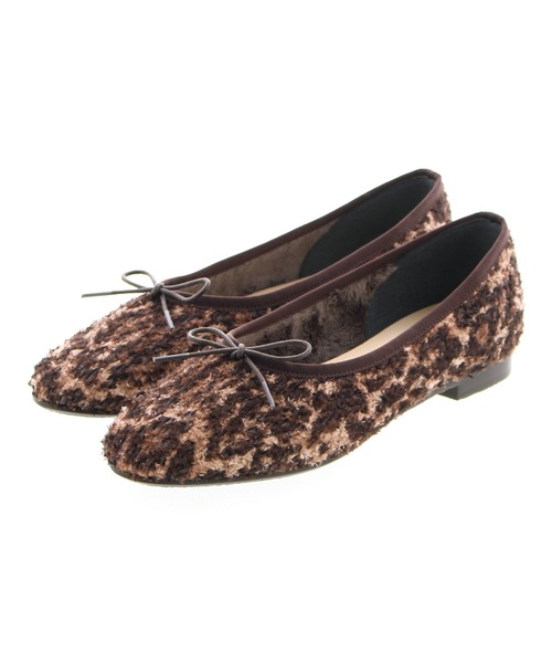 JELLY BEANS（ジェリービーンズ）の「インナーファーバレエシューズ【Made in Japan】(112-26014)JELLY BEANS(ジェリービーンズ)（バレエシューズ・レディース・ブラック/レオパード/カーキ/キャメル・24/23.5/24.5/22.5/23）」の17枚目の写真