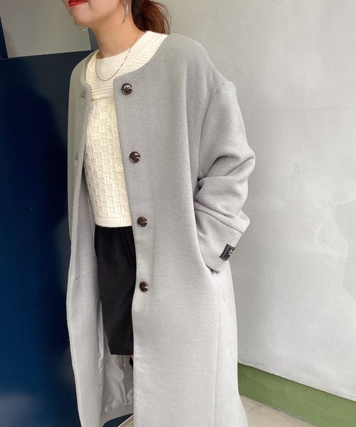 archives(アルシーヴ)の「ノーカラーコート(ノーカラーコート・レディース・グレー/ブラック/アイボリー/グレー系その他・MEDIUM)」の10枚目の写真