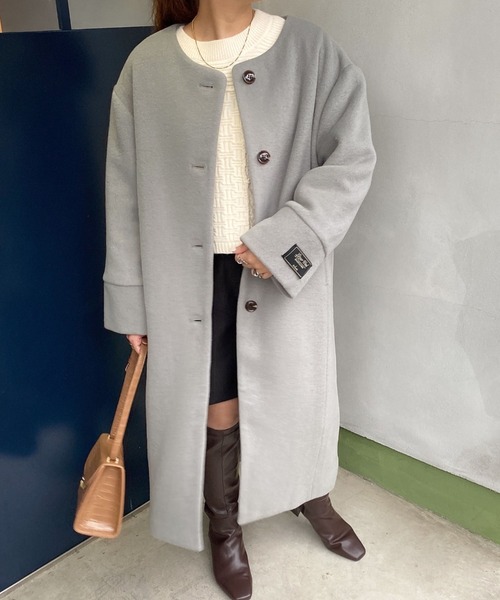 archives(アルシーヴ)の「ノーカラーコート(ノーカラーコート・レディース・グレー/ブラック/アイボリー/グレー系その他・MEDIUM)」の8枚目の写真