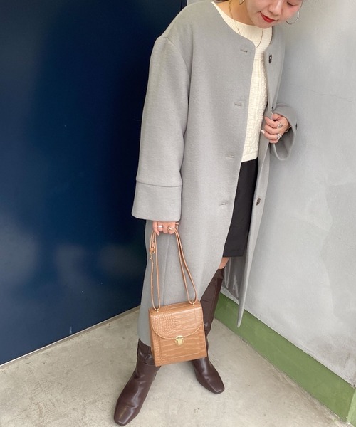 archives(アルシーヴ)の「ノーカラーコート(ノーカラーコート・レディース・グレー/ブラック/アイボリー/グレー系その他・MEDIUM)」の9枚目の写真