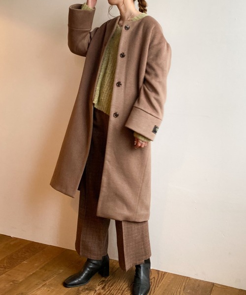 archives(アルシーヴ)の「ノーカラーコート(ノーカラーコート・レディース・グレー/ブラック/アイボリー/グレー系その他・MEDIUM)」の14枚目の写真