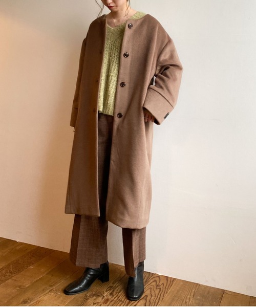 archives(アルシーヴ)の「ノーカラーコート(ノーカラーコート・レディース・グレー/ブラック/アイボリー/グレー系その他・MEDIUM)」の15枚目の写真