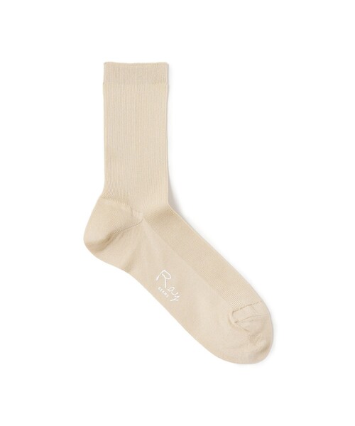 Ray BEAMS（レイビームス）の「シルケット リブ ソックス（ソックス/靴下・レディース・ブルー系その他/クリーム/ホワイト/ブラック/サックスブルー/レッド系その他/イエロー/ピンク/イエロー系その他4/パープル/レッド系その他4/ブルー系その他2/ベージュ/レッド/オレンジ/ミント・ONE SIZE）」の3枚目の写真
