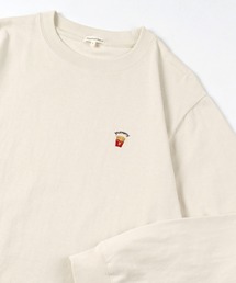 JUNK FOOD ワンポイント 胸刺繍 クルーネック ロンＴ