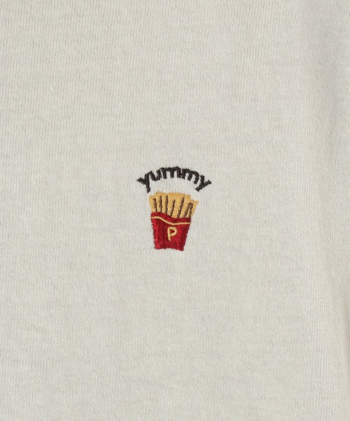 make a ray!(メイク ア レイ!)の「JUNK FOOD ワンポイント 胸刺繍 クルーネック ロンT(Tシャツ/カットソー・メンズ・ベージュ/オフホワイト/ブラック・M/L/XL)」の10枚目の写真