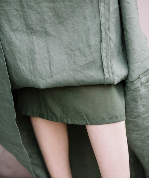 Munich（ミューニック）の「フレンチリネンキャンバス　マーメイドマキシスカート(セットアップ可)（スカート・レディース・ブラック/パープル/カーキ/ナチュラル・S/M/XS）」の21枚目の写真