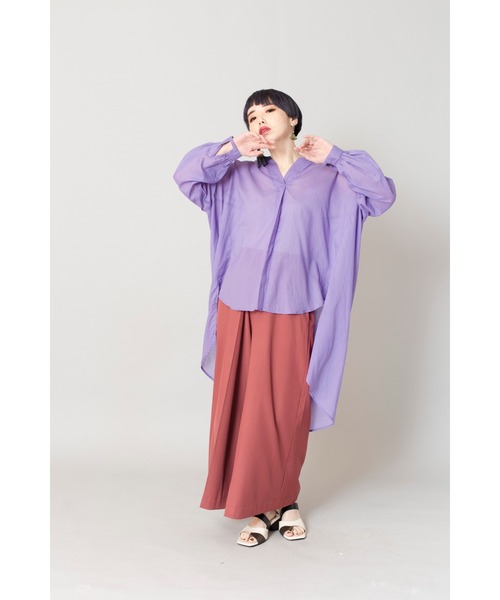 OSMOSIS（オズモーシス）の「シアーコットンバックロングブラウス