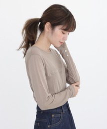 【CLEIO】袖口ボタンシアーTシャツ