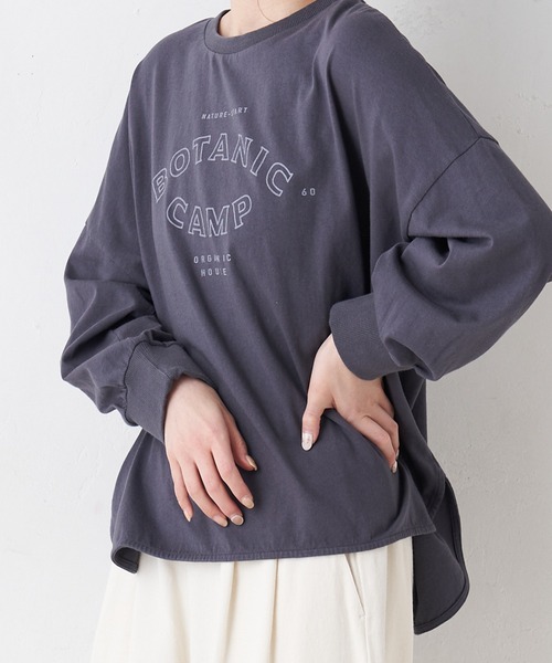 PUAL CE CIN(ピュアルセシン)の「ロゴプリントプルオーバー(Tシャツ/カットソー・レディース・ホワイト/チャコールグレー/ブルー/ピンク系その他・FREE)」の1枚目の写真