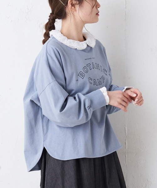 PUAL CE CIN(ピュアルセシン)の「ロゴプリントプルオーバー(Tシャツ/カットソー・レディース・ホワイト/チャコールグレー/ブルー/ピンク系その他・FREE)」の9枚目の写真