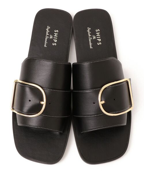 SHIPS(シップス)の「バックルデザインフラットサンダル◆(サンダル・レディース・ブラック/ナチュラル・38/36/37)」の5枚目の写真