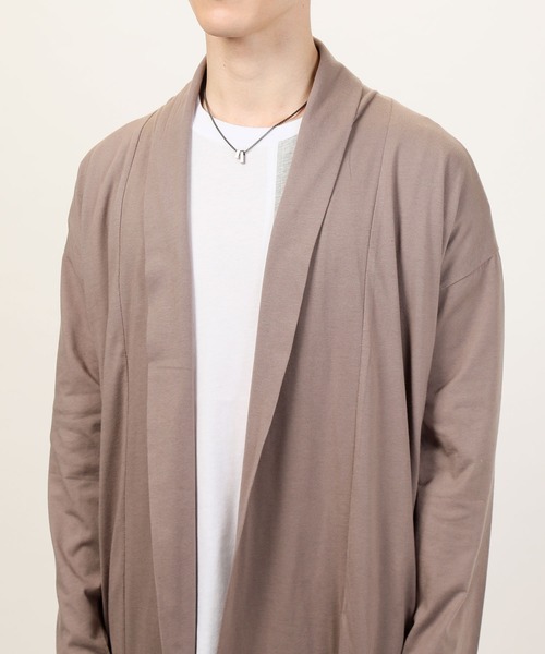 TopIsm(トップイズム)の「ショールカラードレープ無地ロングカーディガン(カーディガン/ボレロ・メンズ・チャコール/カーキ/モカ/ブラック/ネイビー/グレー・M/L)」の16枚目の写真