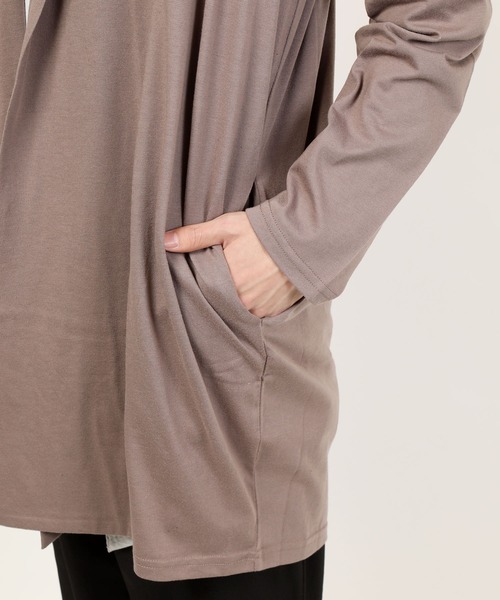 TopIsm(トップイズム)の「ショールカラードレープ無地ロングカーディガン(カーディガン/ボレロ・メンズ・チャコール/カーキ/モカ/ブラック/ネイビー/グレー・M/L)」の17枚目の写真