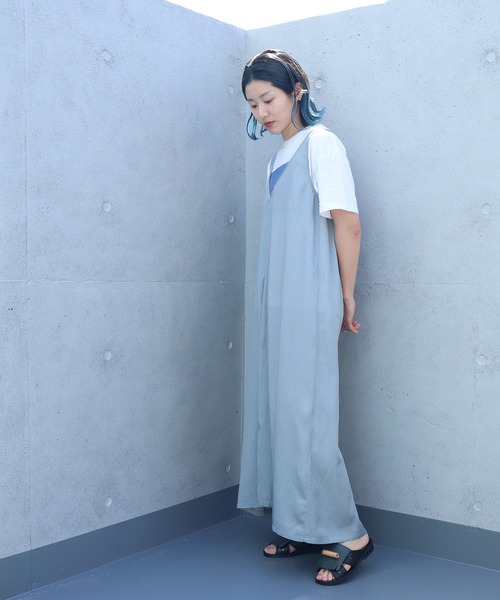 nitca（ニトカ）の「.*◇Cu/Cサテンナチュラルヴィンテージダイ　ノースリワンピース（ワンピース・レディース・ライトブルー/カーキ/ライトピンク・FREE）」の14枚目の写真