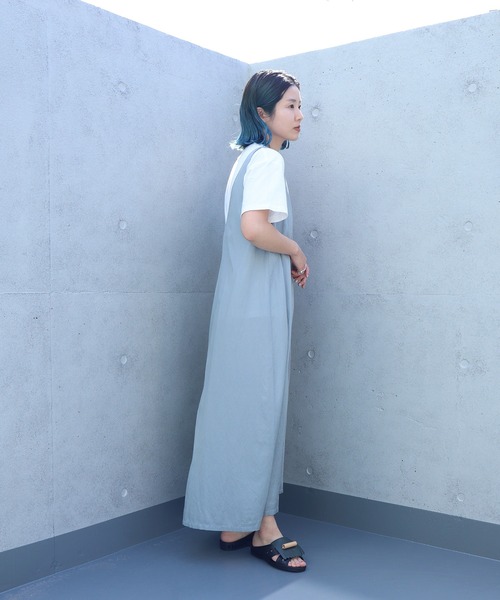 nitca（ニトカ）の「.*◇Cu/Cサテンナチュラルヴィンテージダイ　ノースリワンピース（ワンピース・レディース・ライトブルー/カーキ/ライトピンク・FREE）」の16枚目の写真