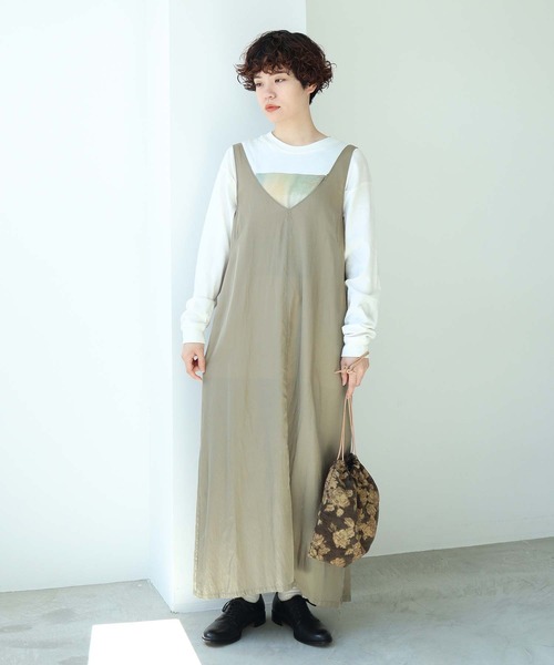 nitca（ニトカ）の「.*◇Cu/Cサテンナチュラルヴィンテージダイ　ノースリワンピース（ワンピース・レディース・ライトブルー/カーキ/ライトピンク・FREE）」の20枚目の写真