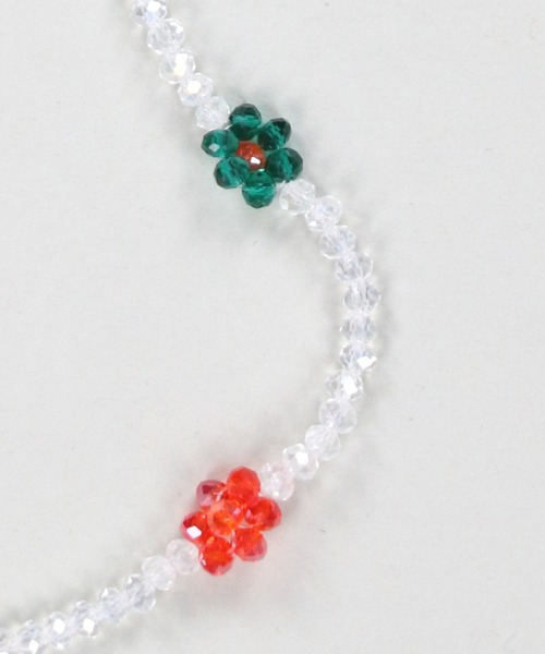SPINNS(スピンズ)の「45cm フラワーモチーフビーズネックレス(ネックレス・レディース・パープル/カラフル・ONESIZE)」の9枚目の写真
