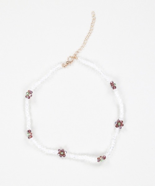 SPINNS(スピンズ)の「45cm フラワーモチーフビーズネックレス(ネックレス・レディース・パープル/カラフル・ONESIZE)」の12枚目の写真