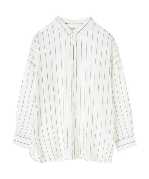 Green　Parks（グリーンパークス）の「シャーリングチェックカジュアルシャツ＊（シャツ/ブラウス・レディース・その他5/ストライプ/その他16/ブルー系その他3・FREE）」の3枚目の写真