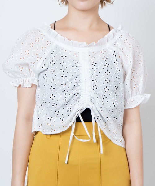 DuKKah（デュカ）の「Dukkah/【低身長向け】コットンレースチロルブラウス（シャツ/ブラウス・レディース・ホワイト・X-SMALL）」の12枚目の写真